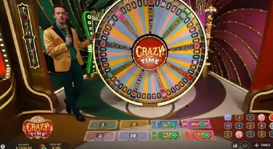 O Crazy Time é um jogo de cassino ao vivo